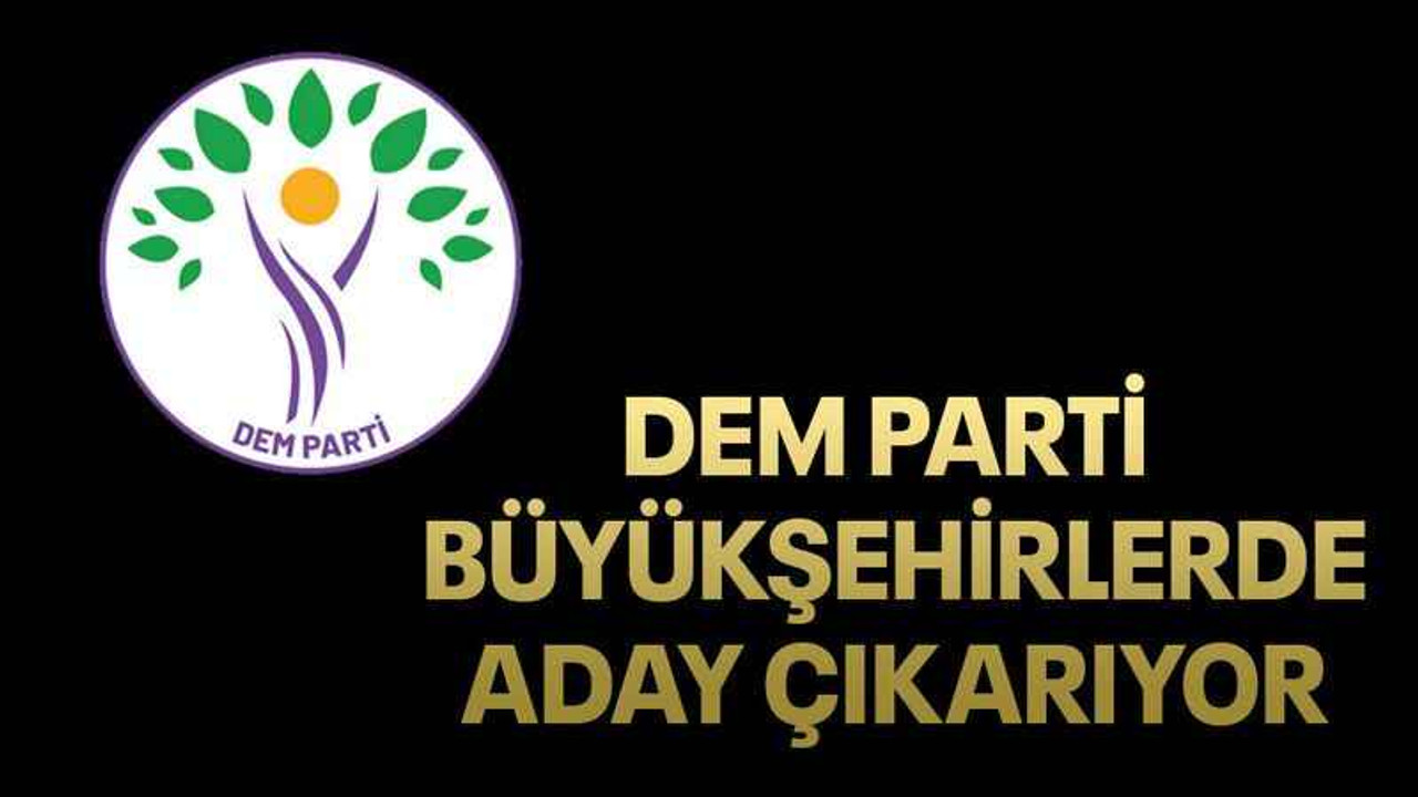 DEM Parti Büyükşehirlerde aday çıkarıyor
